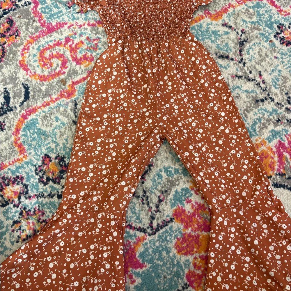 SHEIN Terracotta Floral Bodysuit